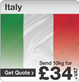 Low cost parcels to Italy